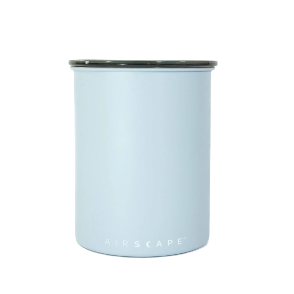 Light blue coffee storage container by Airscape