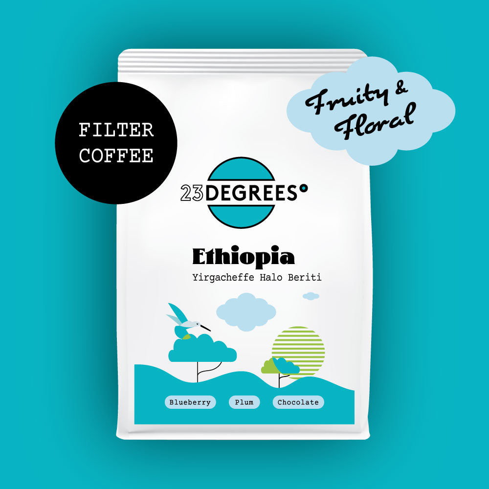 Ethiopian filter coffee roasted by 23 Degrees Coffee Roasters