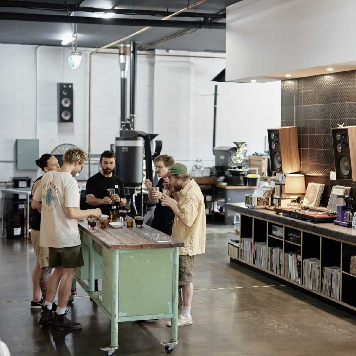 inside Proud Mary's coffee roastery