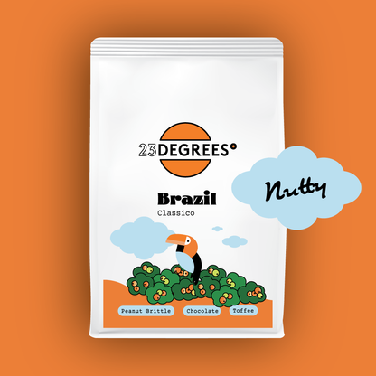 Nutty Brazilian coffee roasted by 23 Degrees Coffee Roasters