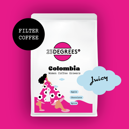 Filter roast edition of Colombian coffee from women coffee growers