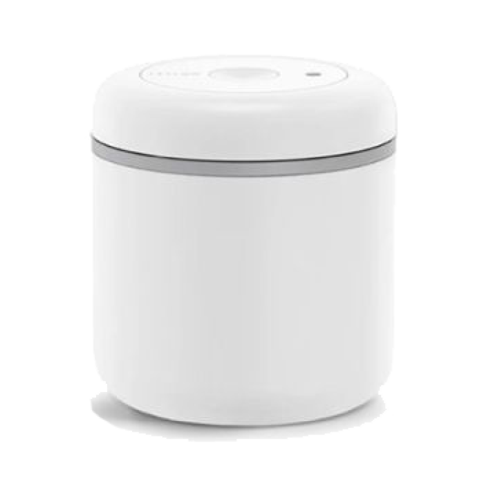 Coffee storage Vacuum Canister in matte white for storing upto 280g of coffee beans