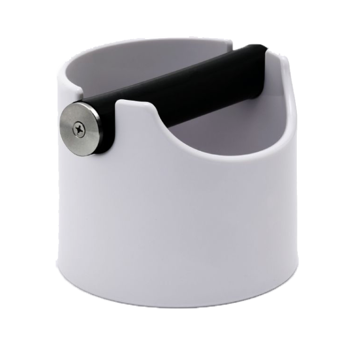 small coffee waste bin in white
