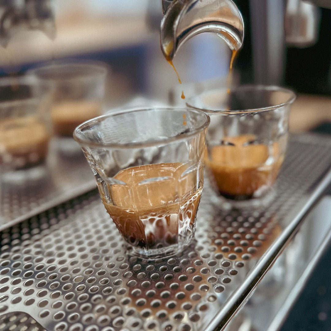 two espresso with heaps of crema