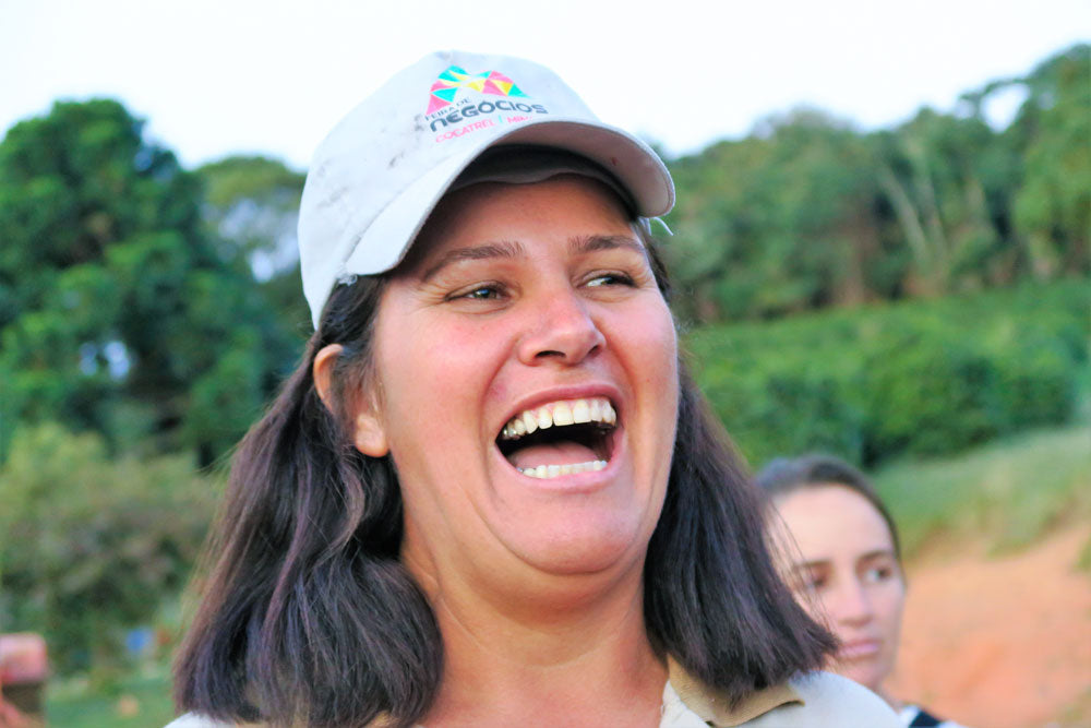 Marcia, women coffee grower, in Brazil Mantiqueira de Minas.