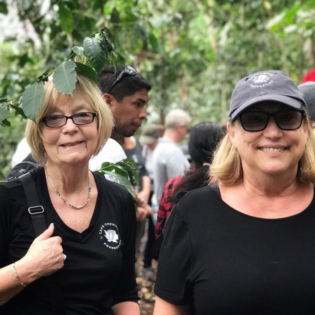 Marilyn on a trip through the coffee farms in Peru