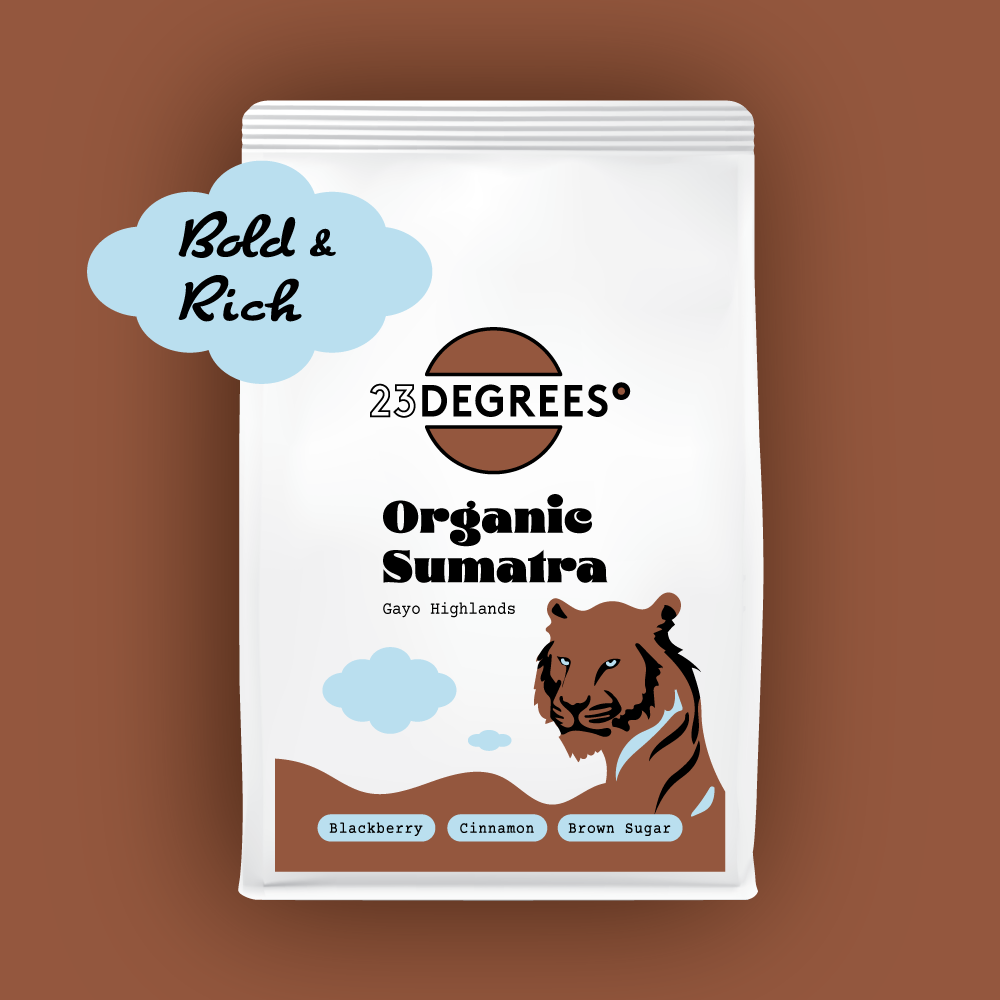 organic Sumatran coffee from gayo Highlands available as whole bean and ground