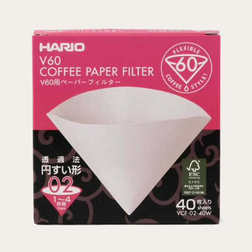 coffee filter paper Hario V60 40 pack