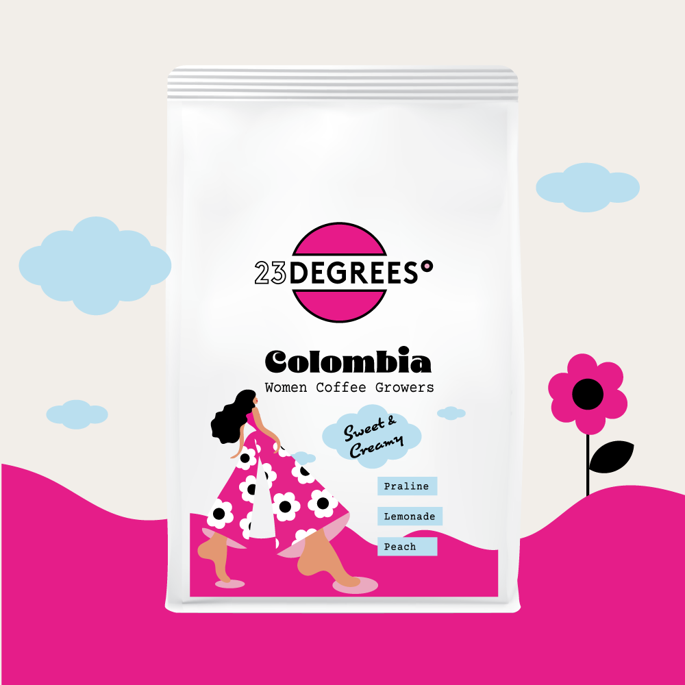 Coffee from Colombia produced by women coffee growers from Cauca