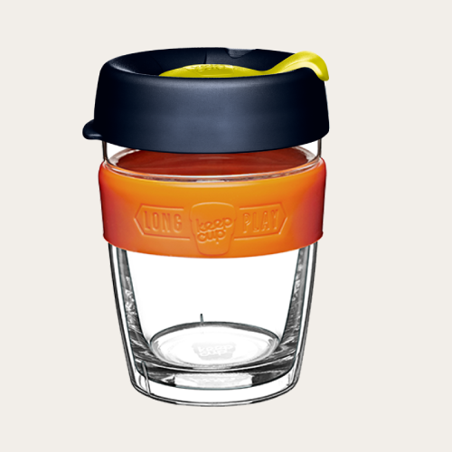 Glass KeepCup in orage, medium size, 340ml, 12oz