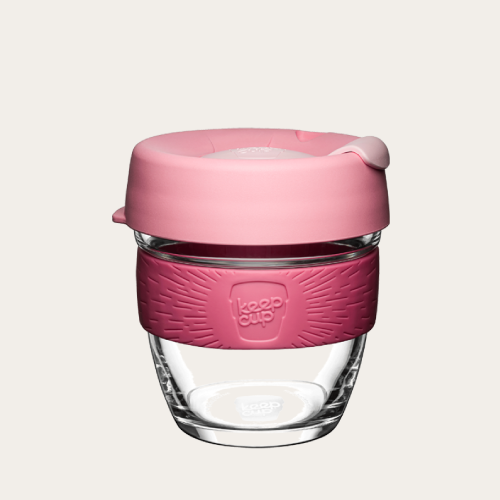 Glass KeepCup in pink, 227ml